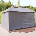 thumbnail image 4 of Solomon Arlmont & Co. 4-Piece Gazebo Sidewall Polyester Curtains Set - Gray, 4 of 6