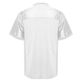thumbnail image 5 of FRSASU Men's Short Sleeve Shirts V-Neck Mesh Fabric Pullovers Breathable Quick Dry Gym Workout Tops White, 5 of 8