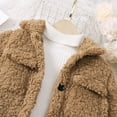 thumbnail image 3 of Liyamei Girls Fuzzy Jacket Casual Button Down Overcoat Jackets Outwear Girls Hooded Winter Coat Size 8Y, 3 of 3