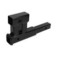 thumbnail image 1 of Adaptateur d'Attelage de Remorque, 2 Pouces Double Port Forte Résistance à la Traction en Alliage de Rouille Acier Noir Revêtement en Poudre Adaptateur d'Attelage Double pour Remorque, 1 of 8