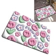 thumbnail image 4 of Diatomaceous Earth Bath Mat Bath Mat Slip Resistant 3D Pattern Fast Drying Bathroom Floor Rug 002, 4 of 10