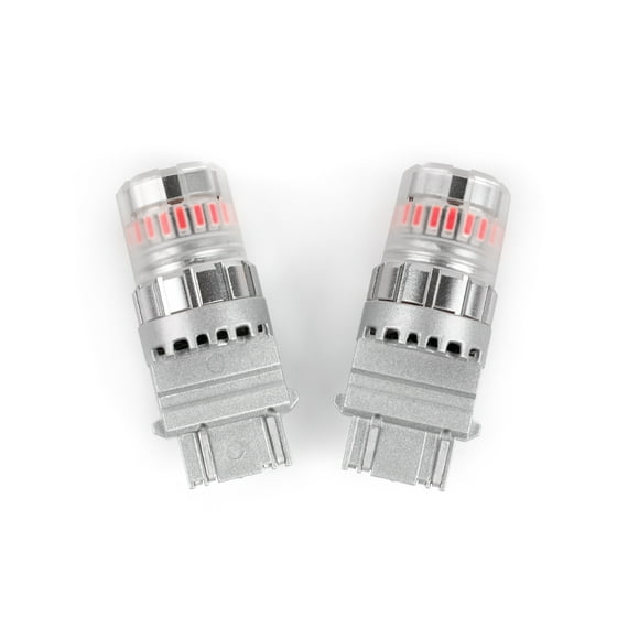 ARC Lighting Tail Light Bulb - LED 3137R Tiny Monster Eco Series; 3156/3157 Philips 3020 High Power LED; Red; 600 Lumens; 9 To 18 Volt DC; Set Of 2