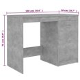 thumbnail image 4 of vidaXL Desk Concrete Grey 100x50x76 cm Engineered Wood, 4 of 5