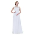 thumbnail image 3 of YEAHDOR Womens Chiffon Embroidered Bridesmaid Dress Satin Sleeveless Evening Prom Gown U Back Maxi Dress, 3 of 6