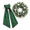Green Plaid, variant on Grey Plaid Burlap Wreath Sash Holiday Decor for Front Door Wedding Birthday