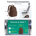 thumbnail image 6 of BAGSMART College Backpack, Lightweight Bookbag with 15.6 inch Laptop Compartment, Casual Daypack for Travel Work Commuter, Coffee Brown, 6 of 7
