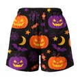 thumbnail image 4 of Shorts for Women Halloween Print Summer Casual Shorts With Pockets Women's Sports & Recreation Shorts Brown L, 4 of 5