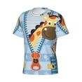 thumbnail image 3 of Rocae Giraffe Come Out From Zipper for Men's Moisture-Wicking Crew Tee - T-Shirt for Sports, Outdoor Activities, and Casual Wear3X-Large, 3 of 9