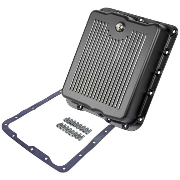 JEGS 61183 Aluminum Transmission Pan GM TH700-R4 & 4L60 Overall Depth: 3 1/4 in.
