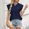 thumbnail image 4 of Blouses for Women Dressy Casual 3/4 Length Sleeve Womens Tops with Smocked Cuffs, 4 of 7