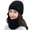 "Black,One Size", variant on 2Pcs/Set Women Hat Scarf Warm Neck Protection Thicken Knitted Winter Hat Face Cover for Outdoor