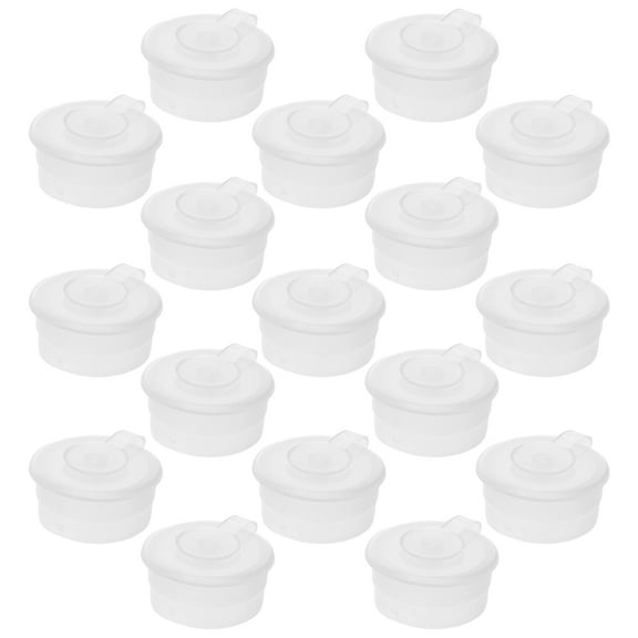 TABLZONE Inverted Bottle Cap for Squeeze Bottles Leakproof White Plastic 100pcs