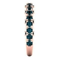thumbnail image 4 of 3.13 ct Brilliant Round Cut Natural London Blue Topaz 14k Rose Gold Eternity Band SZ 4.25, 4 of 6
