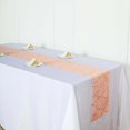 thumbnail image 6 of Efavormart 9 Ft Metallic Blush/Gold Foil Geometric Pattern Blush Polyester Table Runner, 6 of 11