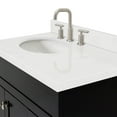 thumbnail image 6 of Ariel Hamlet 36 In. Left Offset Oval Sink Bathroom Vanity With Carrara White Quartz Countertop 1.5 Edge In Black, 6 of 11