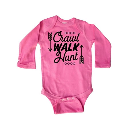 Crawl Walk Hunt in Pink with Arrows Long Sleeve