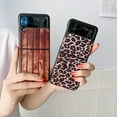 thumbnail image 5 of For Samsung Galaxy Z Flip4/Flip3 5G Phone Case，Shockproof Luxury grain/leopard pattern Case Cover,PC Slim Stand Cover, 5 of 5