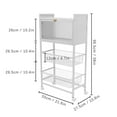 thumbnail image 2 of Modern Bread Rack Coffee Station Microwaves Rack Storage Rack Kitchen Organizer Shelf Rectangular, 2 of 13