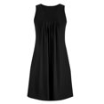 thumbnail image 4 of EnJoCho 𝖥lowy Boho Dress Youth Girls,Summer Tank Dresses Youth Casual Elegant O Neck Daily Dress Solid Color Dress with Side Pockets, 4 of 4
