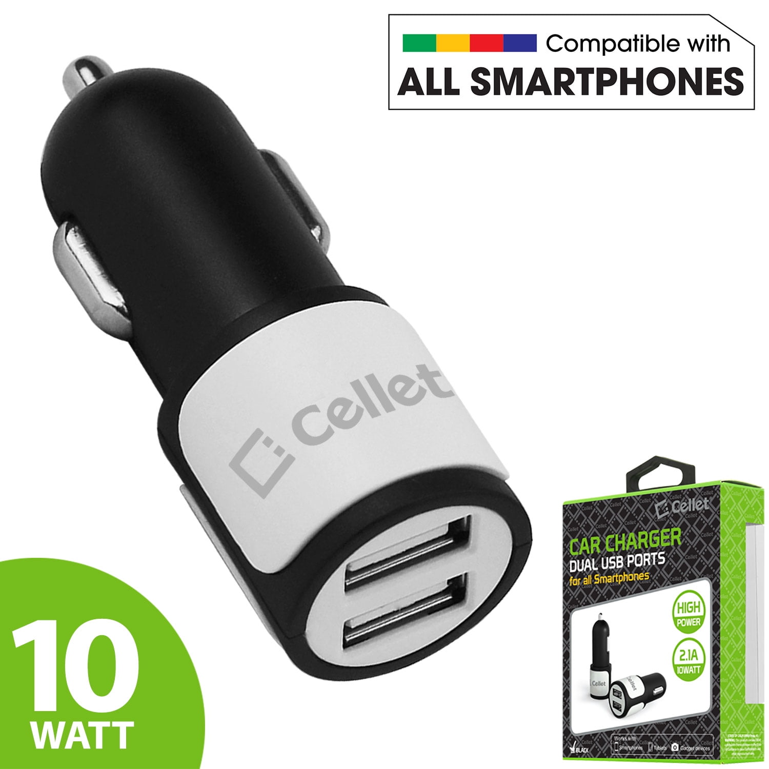 component Confine Hearty CyonGear Universal High Power 10W / 2.1A Dual USB Car Charger for iPhone 14  Pro Max, 14 Pro, 14, Galaxy Z Fold4, A23, S22 Plus, S22 Ultra and more -  Walmart.com