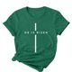 thumbnail image 5 of Camisetas de Cuello de Tripulación de Manga Corta para las Mujeres Cartas de Impresión de Pascua Camiseta de Manga Corta, Spandex de Poliéster, 5 of 5