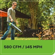 Greenworks 80V 21 Self-Propelled Mower/580CFM Blower Combo kit with 4Ah Battery and 4A Rapid Charger