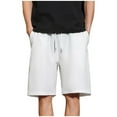 thumbnail image 3 of UVEASISHA Men's Athletic Shorts Loose Fit Straight Leg Gym Workout Shorts Breathable Casual Sports Training Shorts Drawstring Waist Short Pants with Pockets White XL, 3 of 8