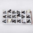 thumbnail image 1 of ZOUSSIQI Rhinestone Triangle Flat Back Crystal Glass NO Hotfix Sew On Rhinestones Crystal for Decoration Dress Clothing Jewelry Accessories - (Color: Light Sapphire/Size: 16mm-36pcs) CA919-42097, 1 of 2