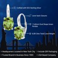 thumbnail image 2 of Gem Stone King 6.00 Ct Oval Green Peridot 925 Sterling Silver Earrings, 2 of 5