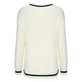 thumbnail image 5 of Aoochasliy Womens Sweaters Clearance Pullover Long Sleeves Solid V-Neck Tops Blouse Knitted, 5 of 6