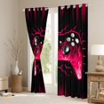 thumbnail image 3 of Castle Fairy Teens Pink Gamepads Curtains Pack of 2 (42x84 Each),Geometric Honeycomb Curtains Blackout,Abstract Gradient Bedroom Curtains,Super Cozy Room Decor, 3 of 6
