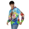 thumbnail image 4 of Lsque Mario for Mens Full-zip Hoodie, Zip-up Pullover Hooded Sweatshirt, Kangaroo Pocket Hoodie Ideal for Daily Wear, Travel, and Home-Small, 4 of 8