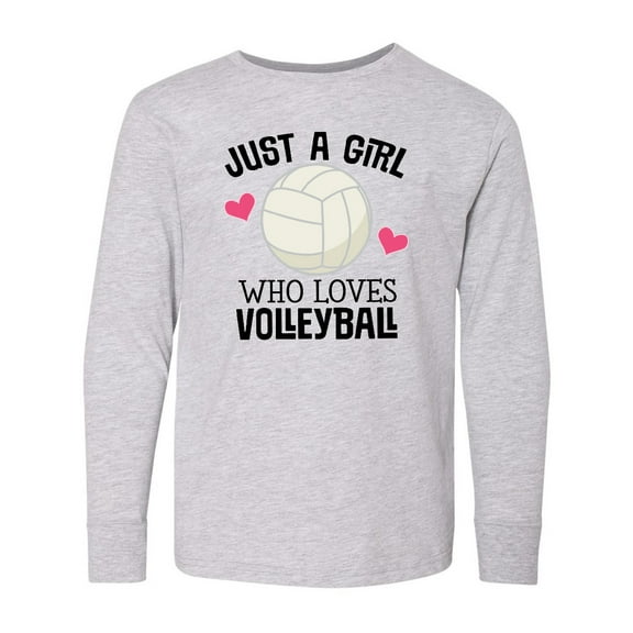 Inktastic Just a Girl Who Loves Volleyball Long Sleeve Youth T-Shirt