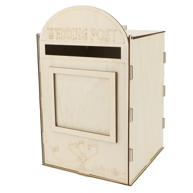 <p>Wooden Wedding Mailbox Post Box With Lock DIY Wooden Wedding Mailbox Post Box With Lock Key For Reception Wedding Anniversary Party Decoration</p>