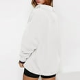 thumbnail image 4 of Sweatshirt for Women Oversized Long Sleeve Henley Neck Pullover Casual Fall 2025 Fashion Tops Button Drawstring Hoodies, 4 of 6