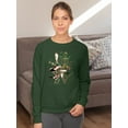 thumbnail image 2 of Great Cinereous Shrikes Sweatshirt Women -John James Audubon Designs, Female Medium, 2 of 4