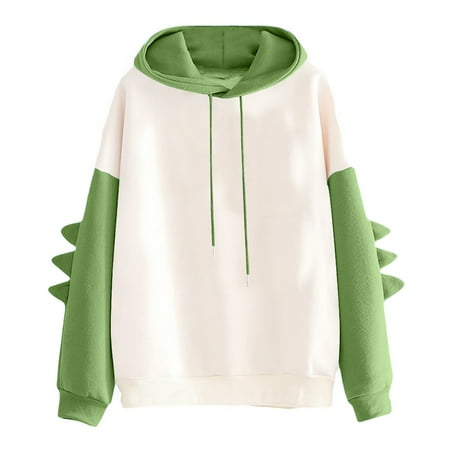 

Sleeve Top Hoodie Hoodie Dog Hat Block Sleeve Women s Ear Trendy Color Puppy Japanese Dog Print Scrub Jacket