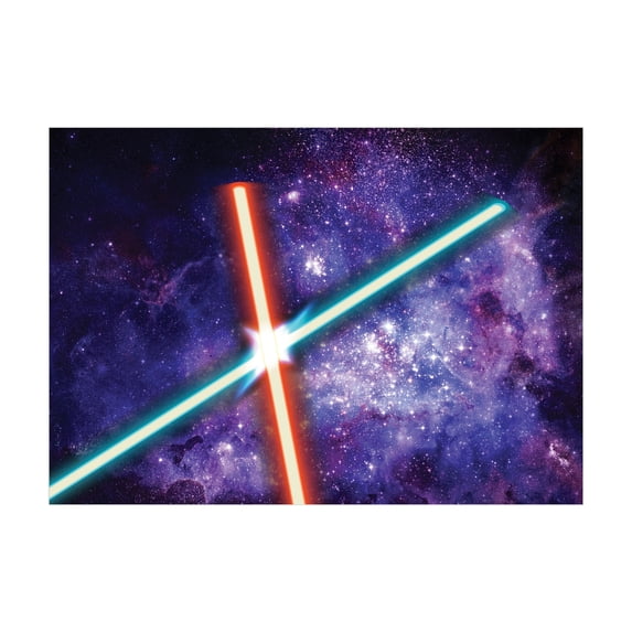 Ambesonne Galaxy Jigsaw Puzzle, Space Clash, Heirloom-Quality Fun Activity for Family Durable Cardboard, 1000 pcs, Red Blue and Black