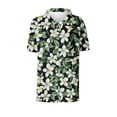thumbnail image 4 of JURANMO Women's Summer Hawaiian Shirts Short Sleeve Button Down Shirt Hawaii Tropical Floral Print Beach Tops Vacation Outfits Green XXL on Sale Clearance, 4 of 5