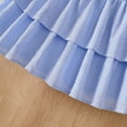 thumbnail image 4 of Gubotare Robe Tutu pour Tout-Petit Robe pour Bébé Fille Vêtements de Rentrée Manches Courtes Robes Smockées 4T (Bleu, 4 Ans), 4 of 8