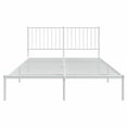 thumbnail image 3 of vidaXL Metal Bed Frame with Headboard White 135x190 cm Double, 3 of 5