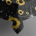 thumbnail image 5 of Black Yellow Star Sunflower Pattern Square Tablecloth,Waterproof Square Table Cover,Wipeable Spillproof Washable Table Cover for Home Kitchen Party Decor 52"x52"(132x132cm), 5 of 6