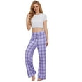 thumbnail image 2 of iniber Women's Comfy Pajama Pants Casual Lounge Pant Wide Leg Palazzo Stretch Drawstring Bottoms, 2 of 3