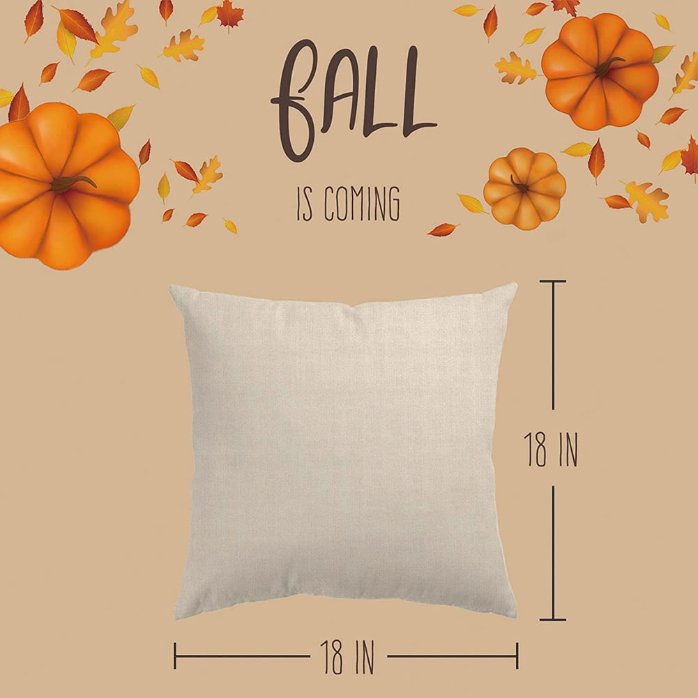 Fall Pillow Covers 18X18 Set of 4 for Autumn Decoration Fall Decor Pumpkin Fall Pillows Decorative Throw Pillows Walmart