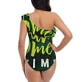 thumbnail image 5 of Picia Tropical Summer Vibes Pattern Women's One Piece Swimsuits,One Shoulder Swimwear Asymmetric ,Ruffle Monokinis Bathing Suits,High Waisted Flattering Bathing Suits-Large, 5 of 8