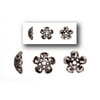 Flower Granulated Line Antique Silver-Plated Bead Cap Fits 9-12mm Beads 3x10mm Sold per pkg of 20pcs per pack
