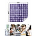 thumbnail image 4 of Purple Plaid Cloth Napkins Set of 8 Reusable Dinner Napkins, Modern Art Checkered Farmhouse Cocktail Napkin Washable Table Napkins for Wedding/Holiday Party/Baby Shower 20"x20", 4 of 7