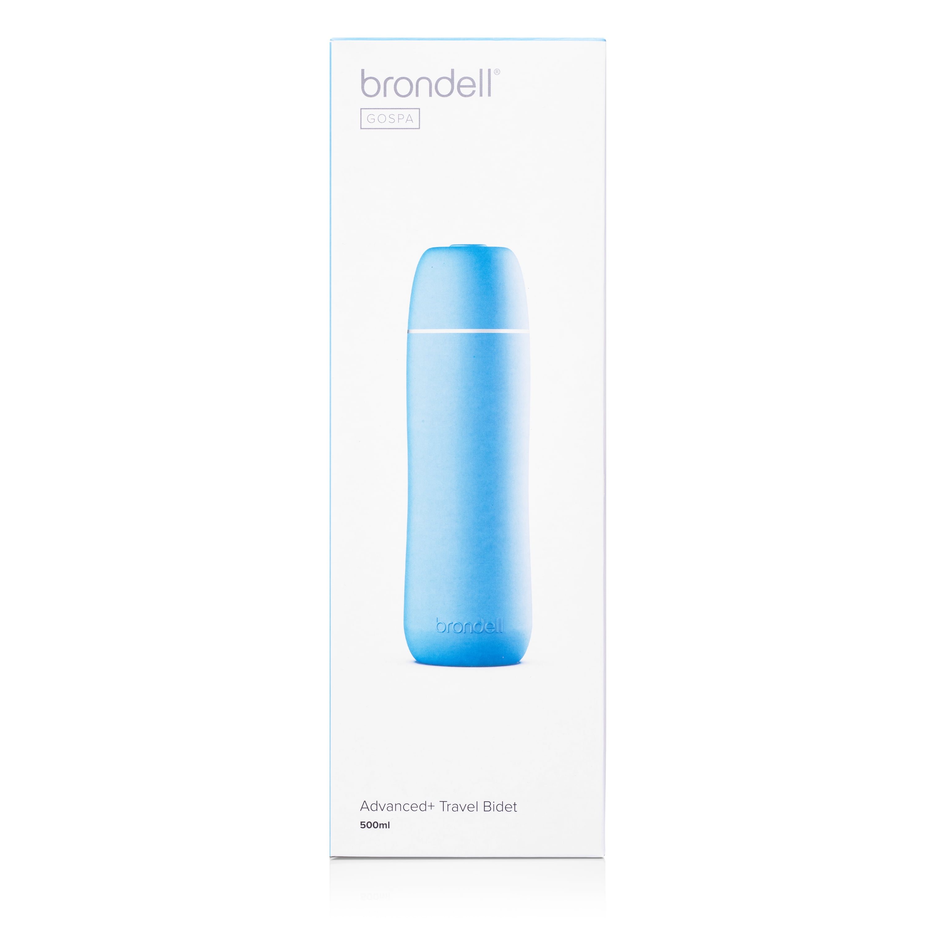 GoSpa Advanced + Travel Bidet (500ml), Blue w/ Retractable Nozzle and Drawstring Carrying Bag