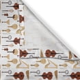 thumbnail image 3 of Ambesonne Music Kitchen Curtains, Instruments Pattern Jazz Vibe, 55"x39", Pale Cinnamon Cocoa, 3 of 3