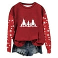 thumbnail image 4 of WXLWZYWL Christmas Pullovers for Women Christmas Sweatshirts Funny Snowman Print Crewneck Long Sleeve Sweater Casual Tops Shirts, 4 of 4